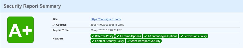 Security Report HorusGuard